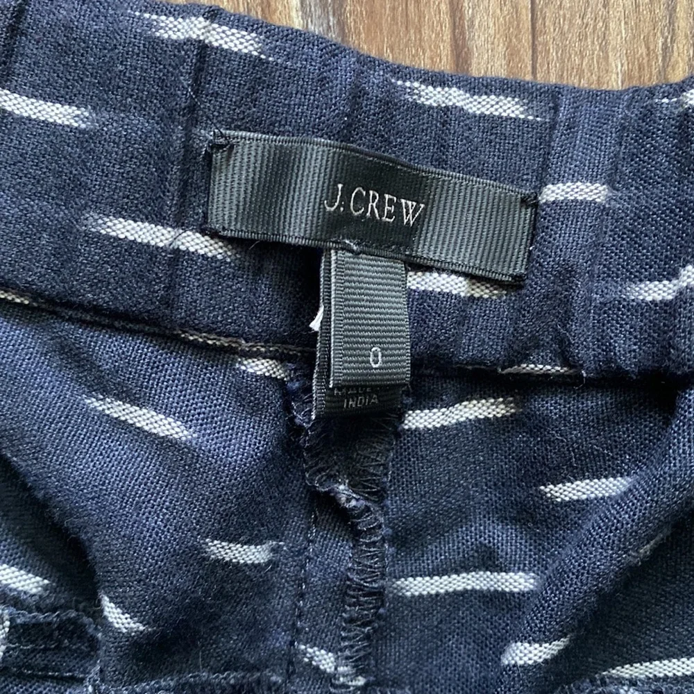 J Crew Patterned Blue Tuxedo Stripe Slim Pants